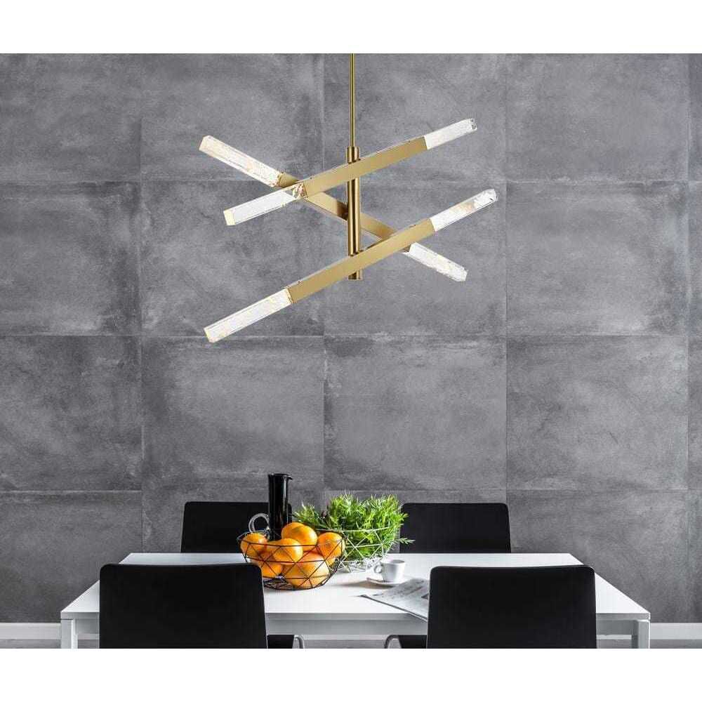 Ari 6 Light 10 inch Satin Gold Pendant Ceiling Light