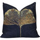 Jonas 24 X 6.5 inch Navy Blue and Gold Pillow