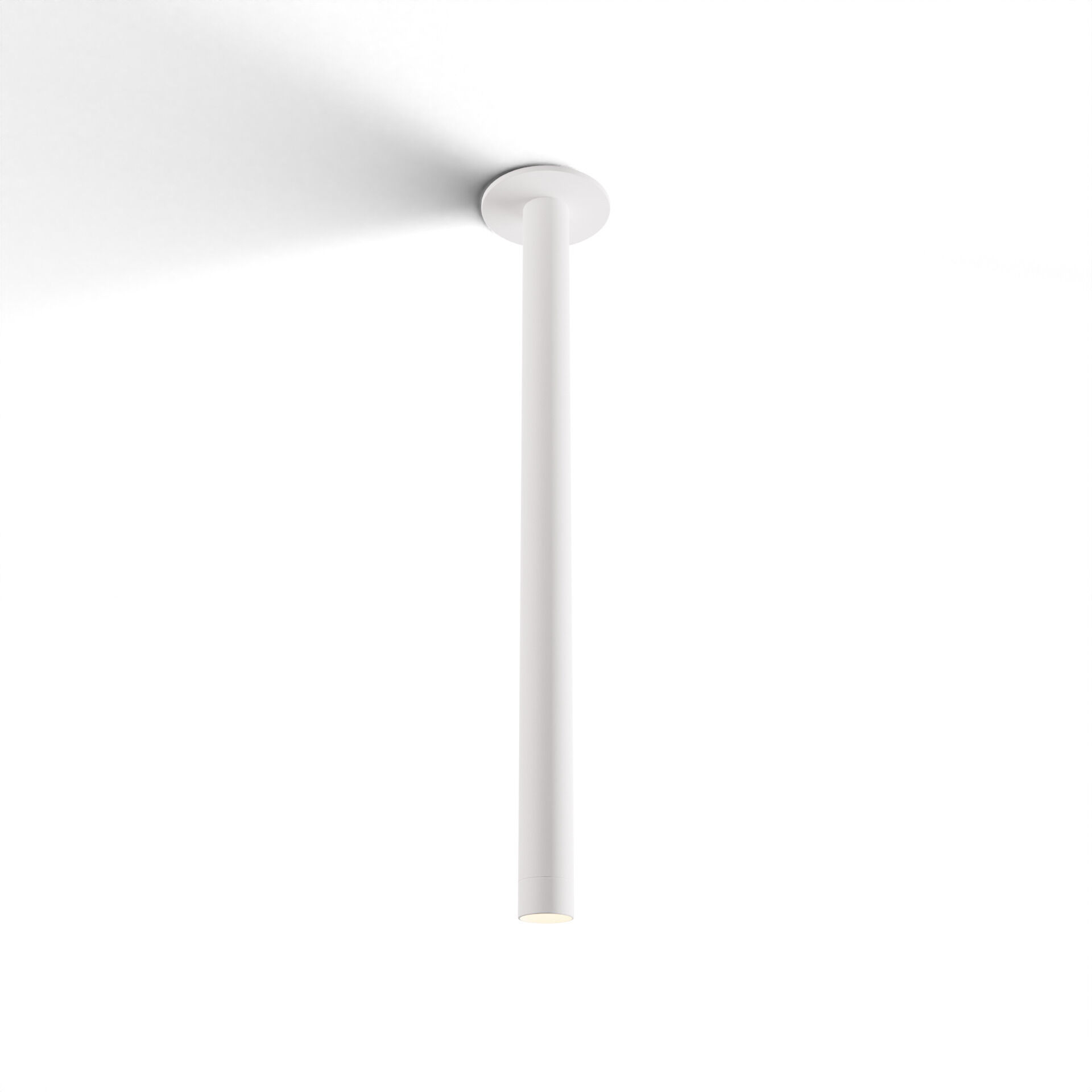 Combi LED 1.5 inch Matte White Pendant Ceiling Light, Suspension / Flush Mount 2-in-1