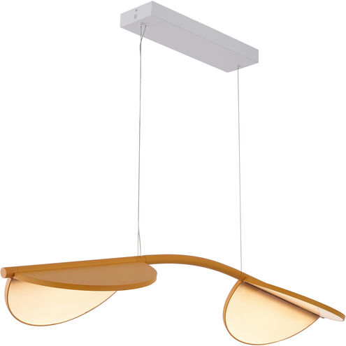 Canada LED 13 inch Satin Brass Pendant Ceiling Light