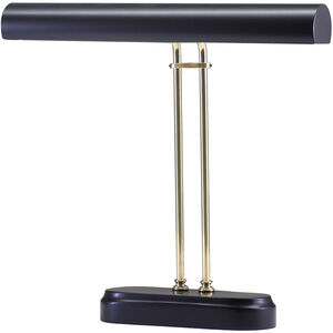 Piano/Desk 15 inch 40 watt Black & Brass Piano/Desk Lamp Portable Light in Black and Brass