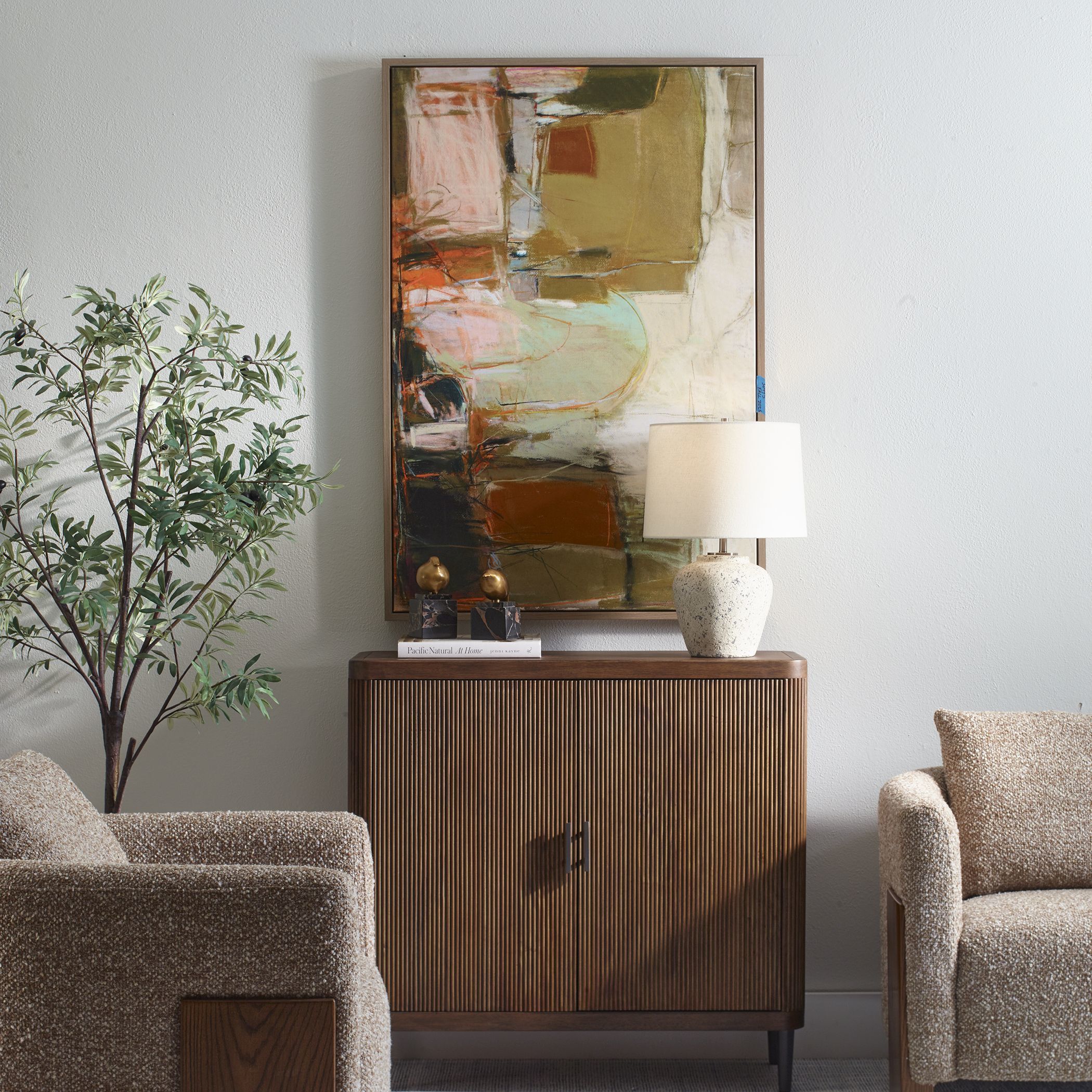 Palace Walls Multicolor Framed Abstract Art