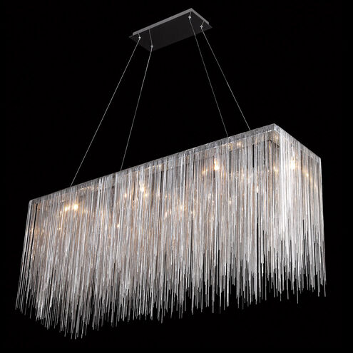 Fountain Ave LED 12 inch Chrome Hanging Chandelier Ceiling Light