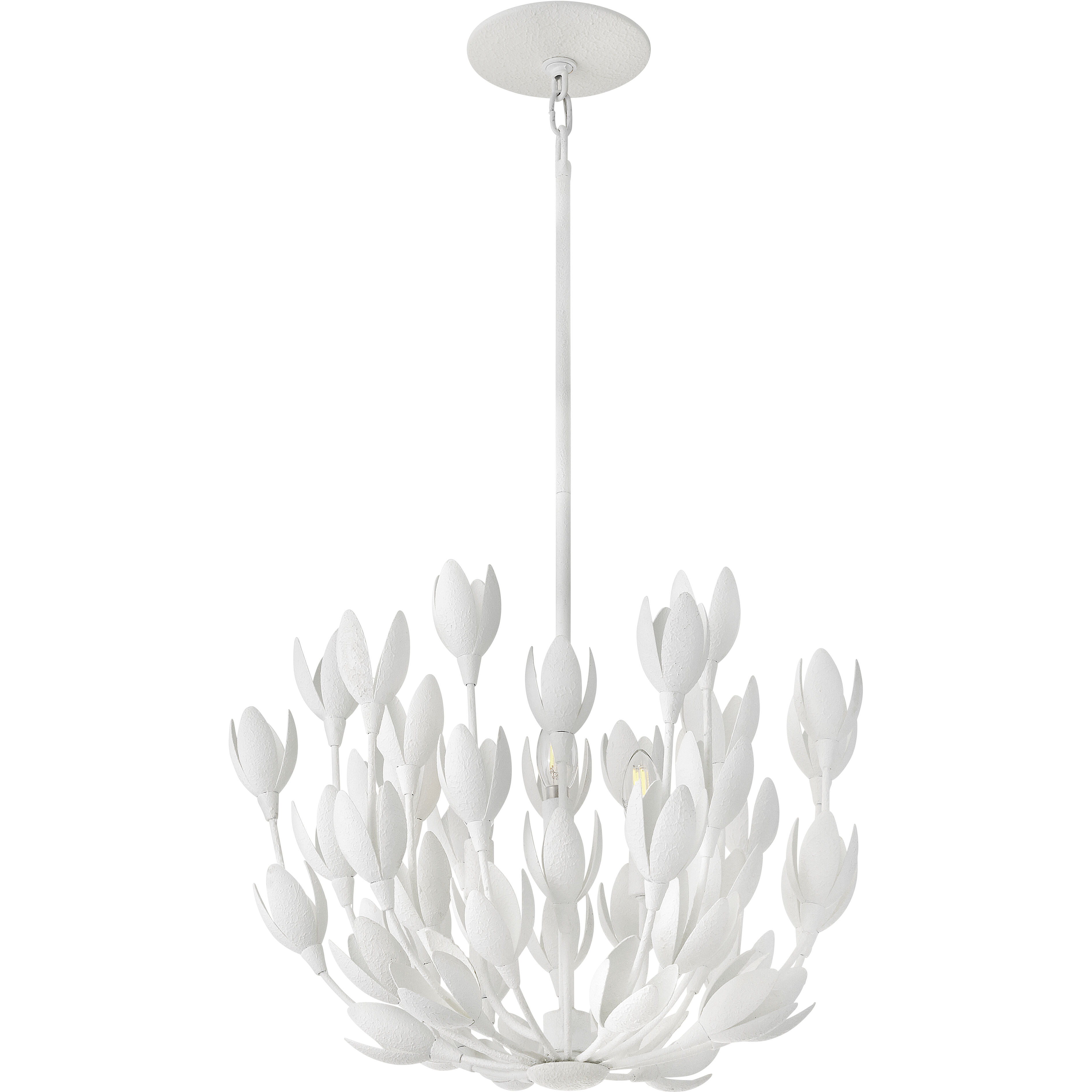 Lisa McDennon Flora 20 inch Textured Plaster Indoor Foyer Semi-Flush Mount Ceiling Light