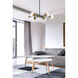 Briggs 6 Light 36 inch Black and Brass Pendant Ceiling Light