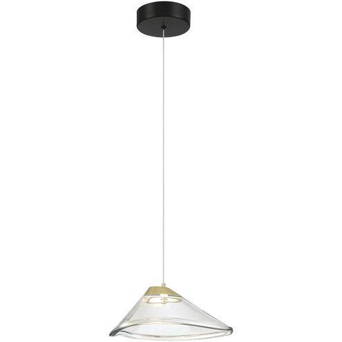 Sneer LED 10.25 inch Coal And Sun Gold Mini Pendant Ceiling Light