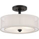 Parsons Studio 3 Light 15 inch Sand Coal Semi Flush Mount Ceiling Light