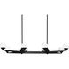 Double Bubble Linear Chandelier Ceiling Light in Black