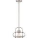 Trilogy 1 Light 10 inch Brushed Nickel Mini Pendant Ceiling Light