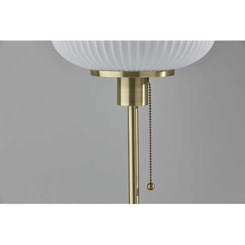 Hazel 65 inch 60.00 watt Antique Brass Floor Lamp Portable Light