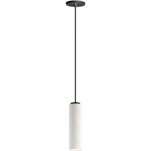 Pleat LED 3.25 inch Black Single Pendant Ceiling Light
