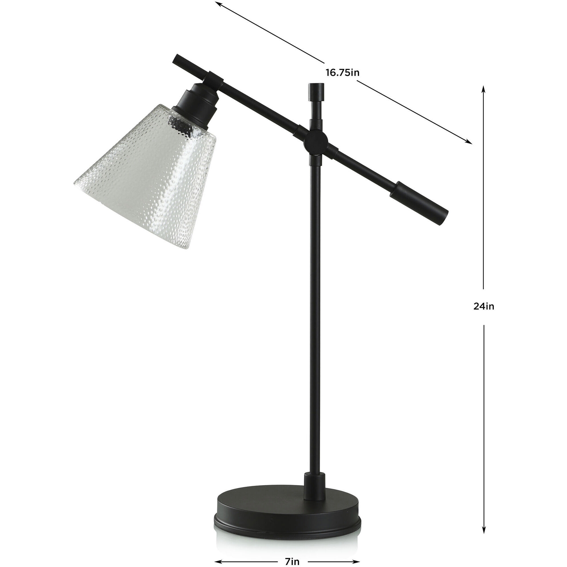 Cameron 25 inch 60.00 watt Black Table Lamp Portable Light