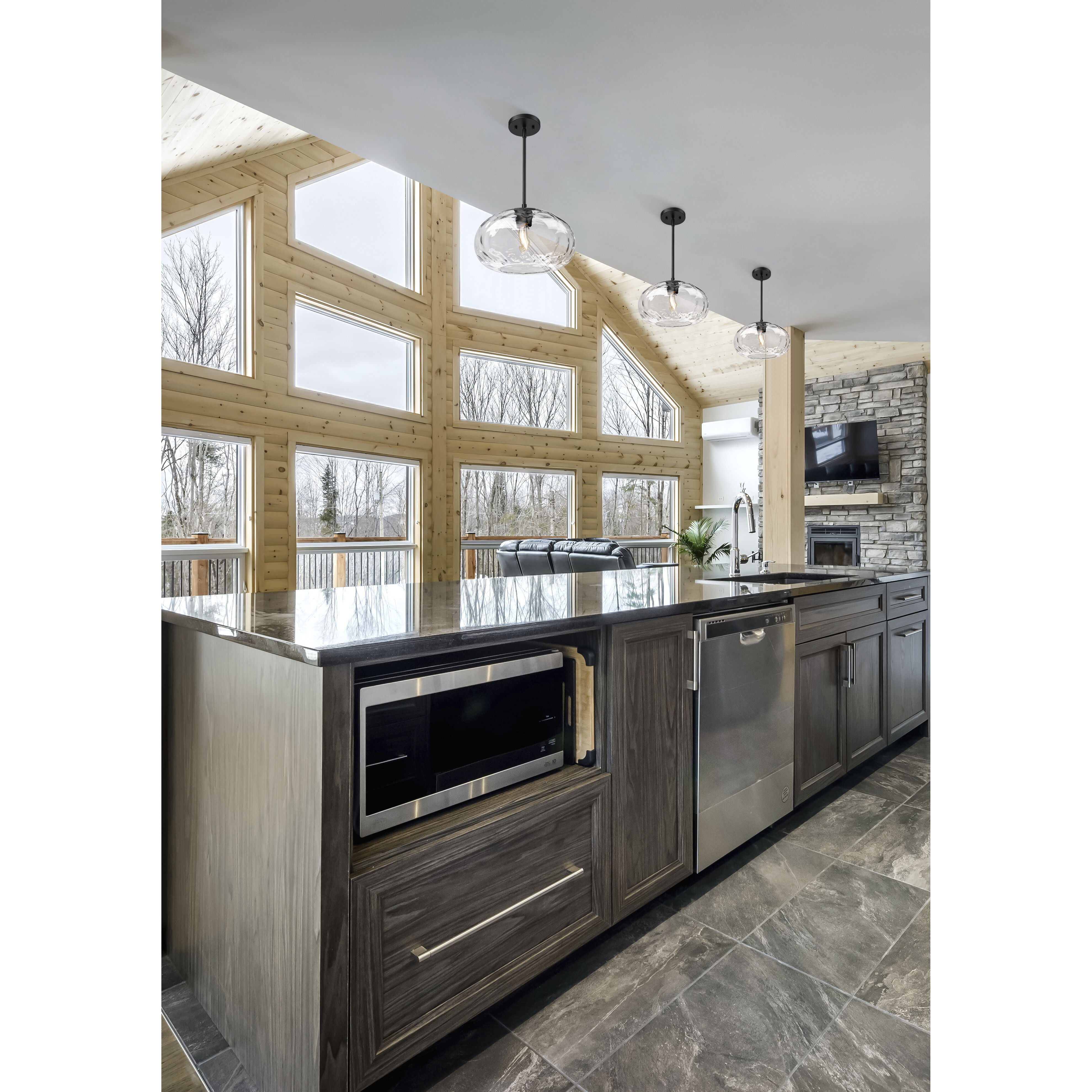 Chloe 1 Light 14 inch Matte Black Pendant Ceiling Light