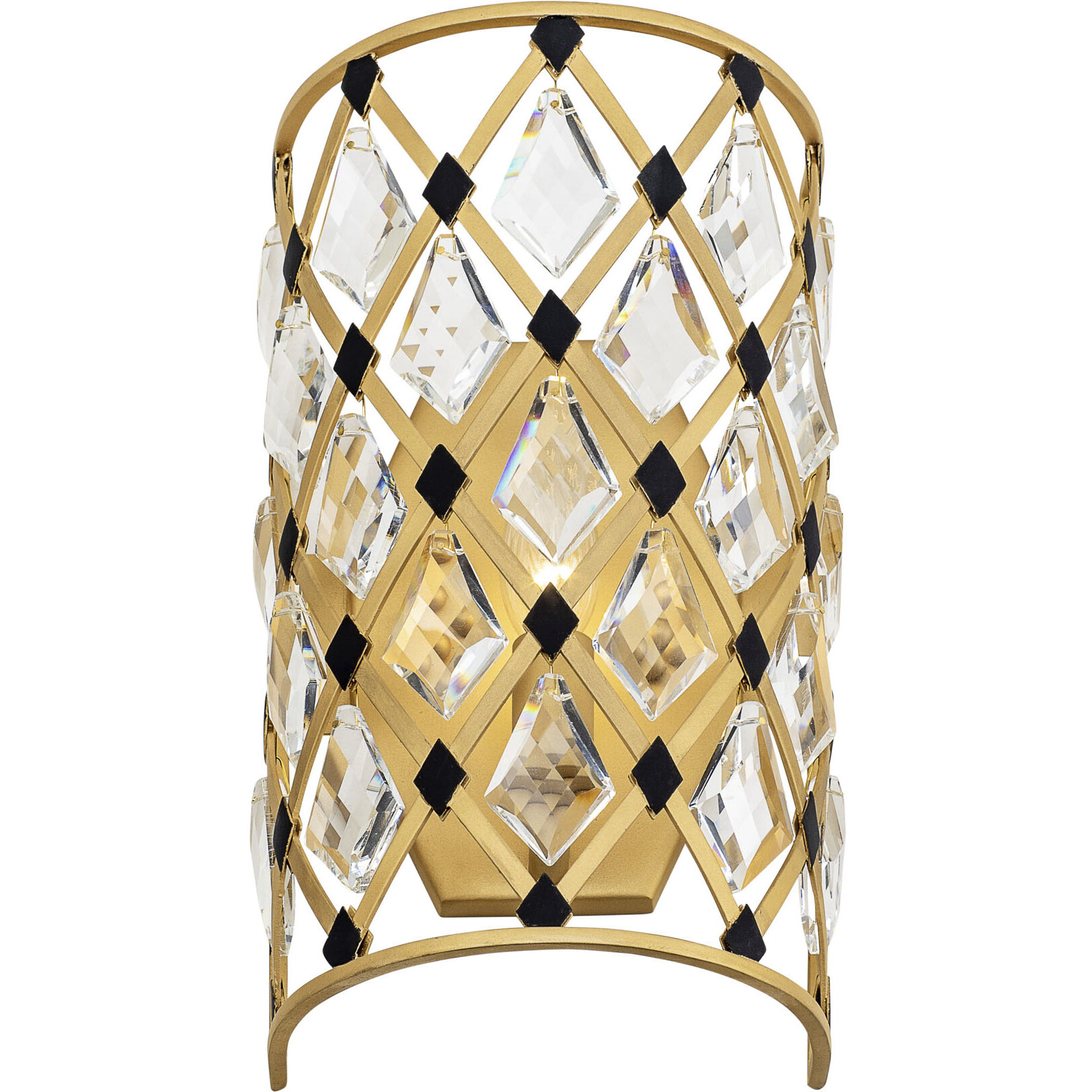 Windsor 1 Light 7 inch French Gold and Matte Black Wall Sconce Wall Light