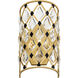 Windsor 1 Light 7 inch French Gold and Matte Black Wall Sconce Wall Light