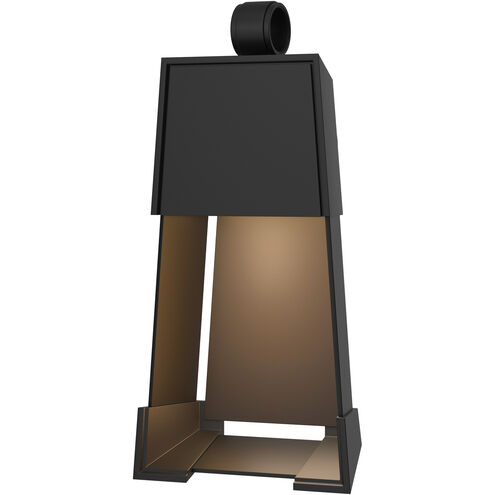 Revere 1 Light 19.1 inch Coastal Black and Coastal Black Outdoor Sconce, Small