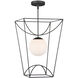 Rochefort 1 Light 21 inch Black Indoor/Outdoor Lantern Pendant Ceiling Light