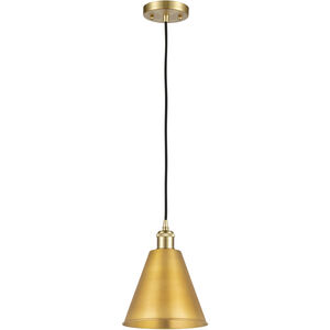 Ballston Cone 1 Light 8 inch Satin Gold Mini Pendant Ceiling Light