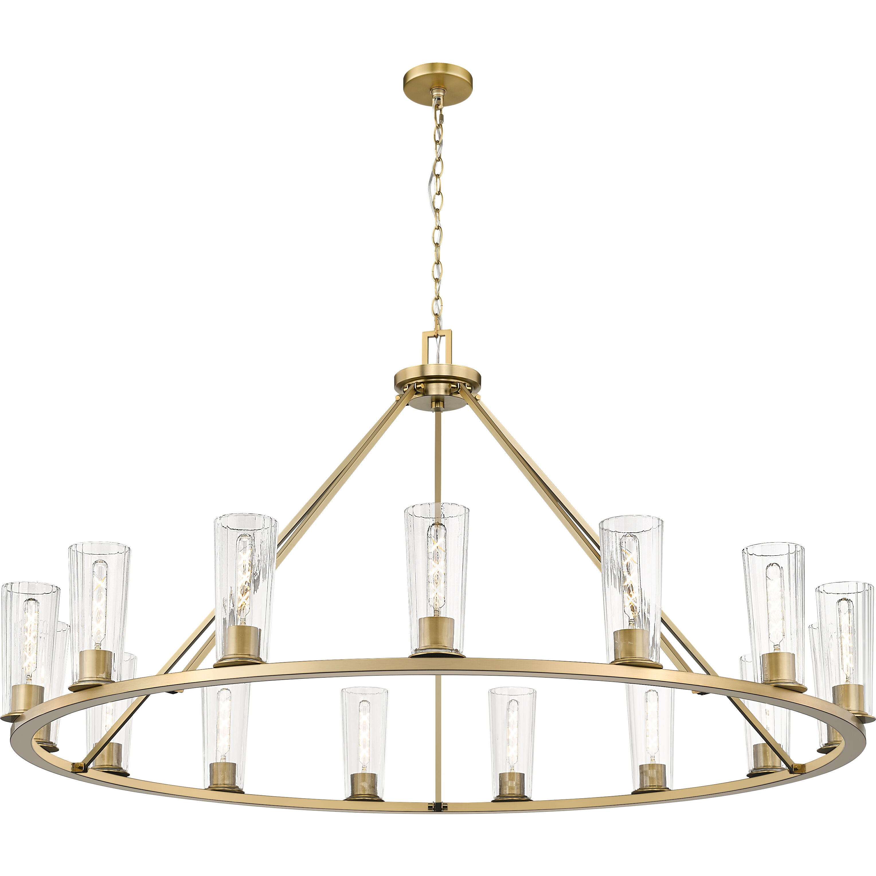 Titus 15 Light 62.5 inch Modern Gold Chandelier Ceiling Light