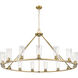 Titus 15 Light 62.5 inch Modern Gold Chandelier Ceiling Light