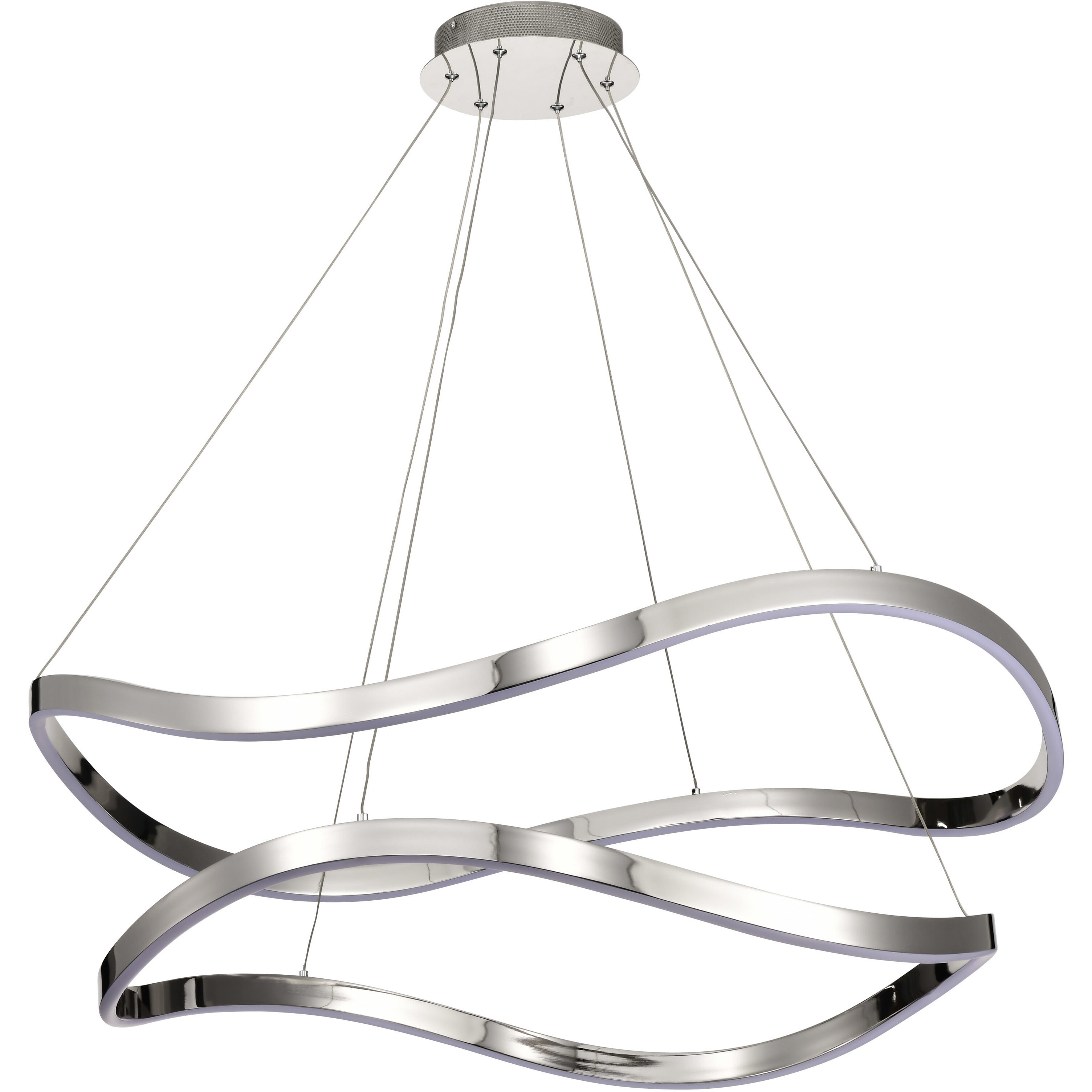 Sylas LED 37.4 inch Polished Nickel Pendant Ceiling Light