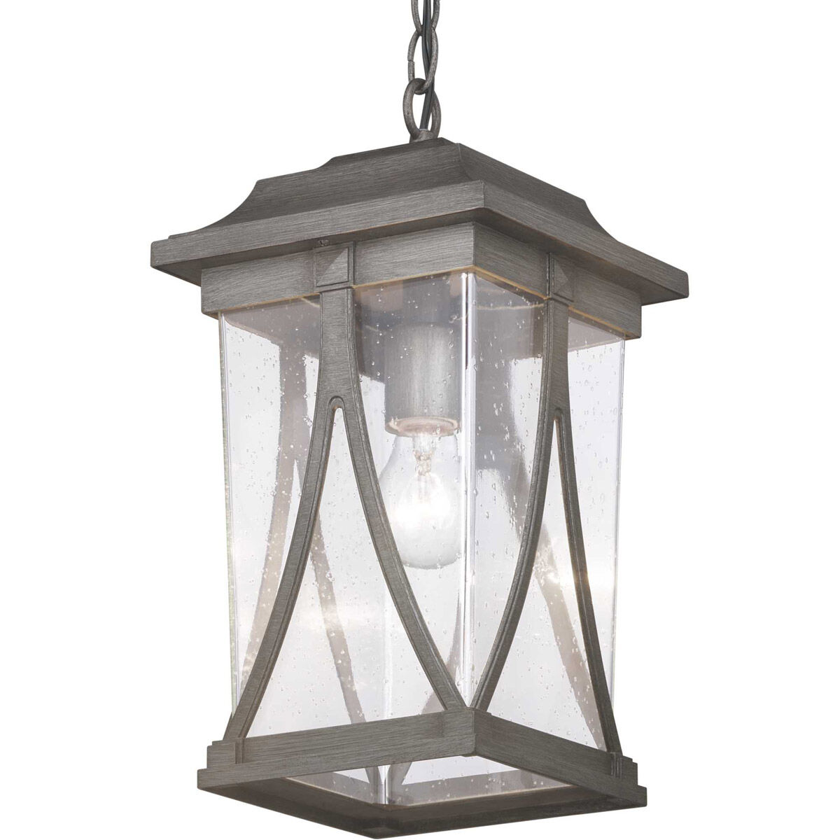 Abbott 1 Light 8 inch Antique Pewter Outdoor Hanging Lantern