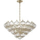 Julie Neill Caselli LED 35.5 inch Gild Basket Chandelier Ceiling Light in Gold Fleck Glass