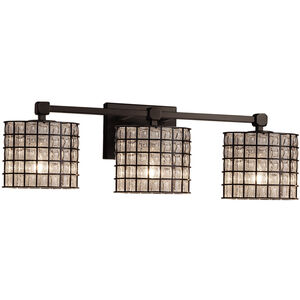 Wire Glass LED 25 inch Matte Black Bath Bar Wall Light