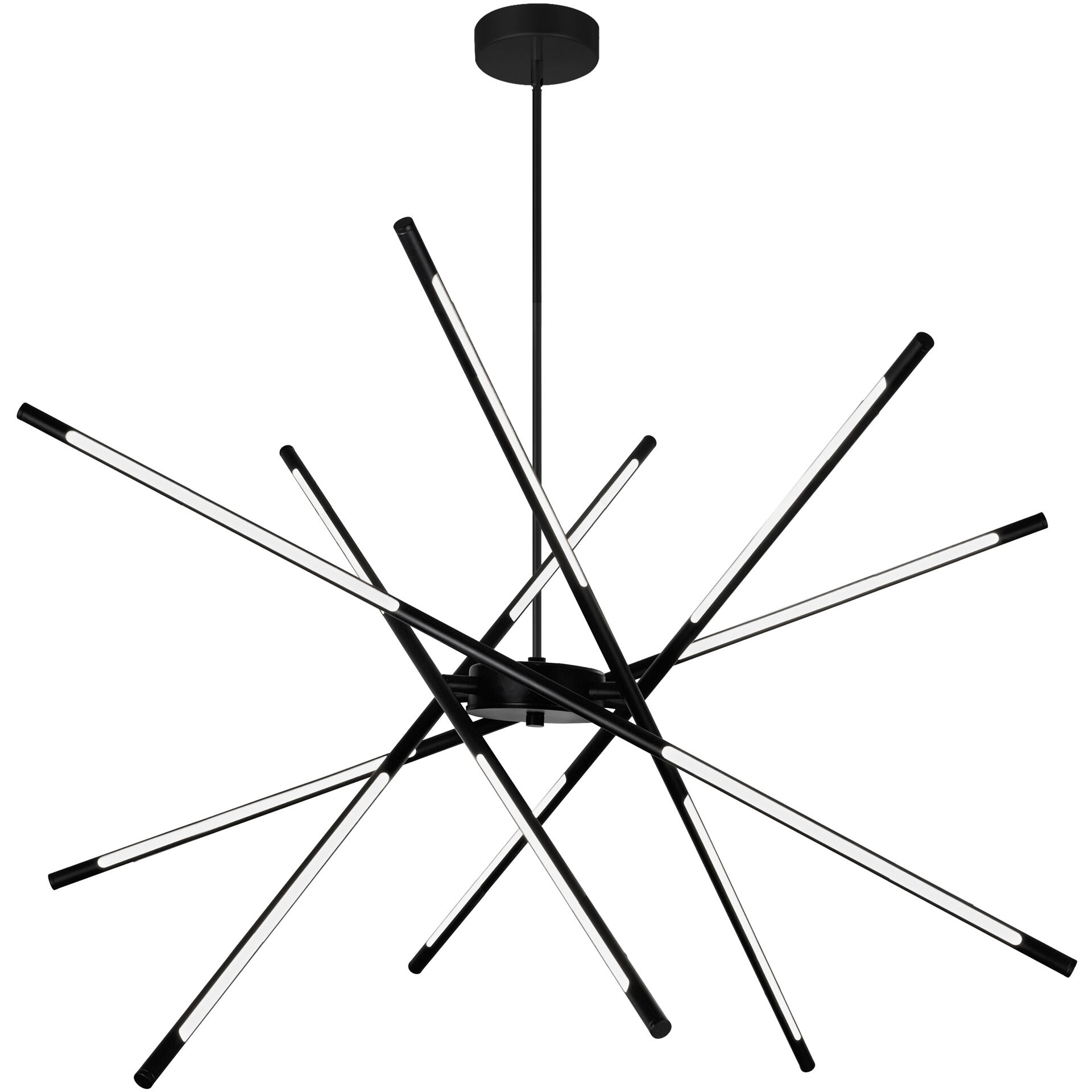 Oskil LED 43 inch Black Chandelier Ceiling Light