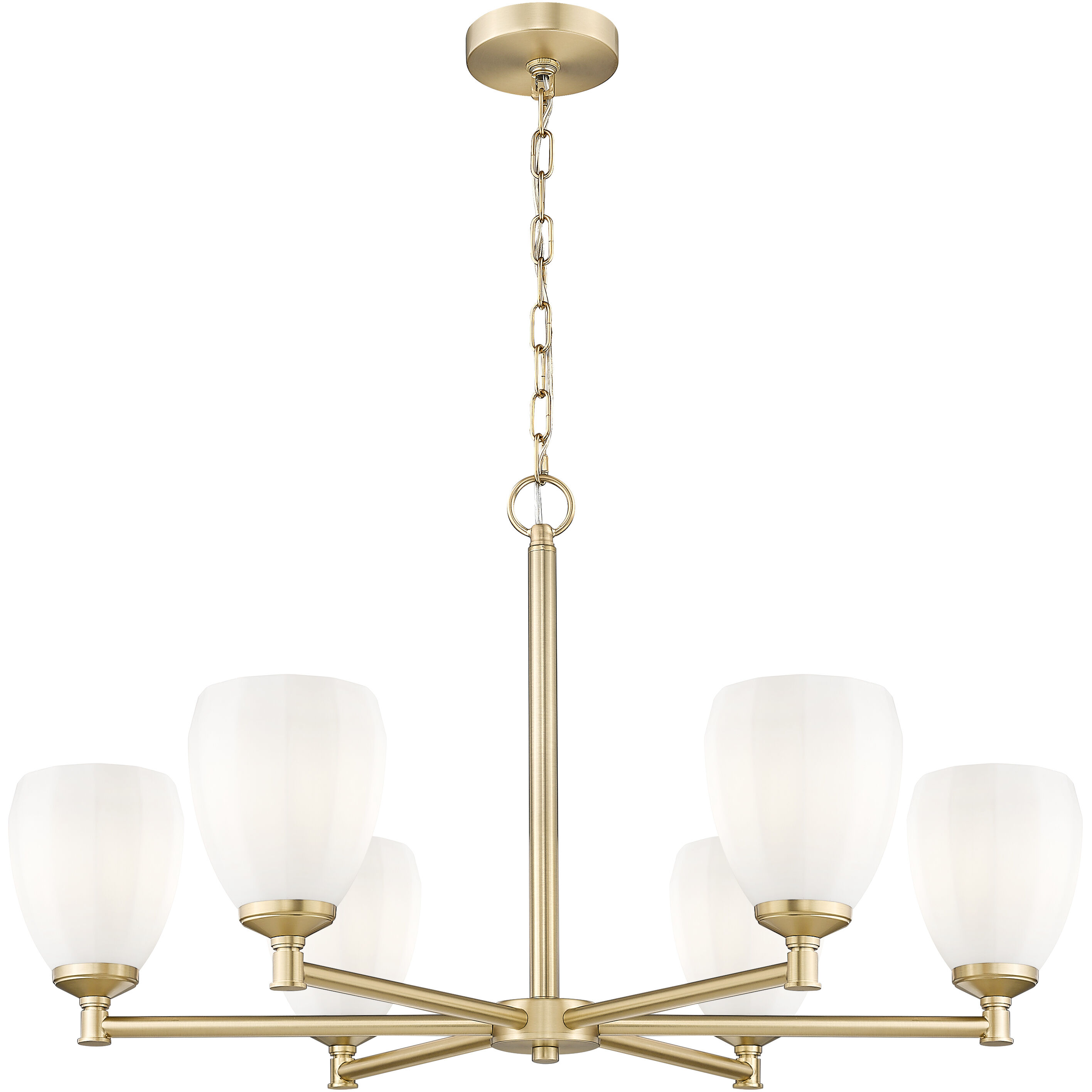 Oren 6 Light 32 inch Modern Gold Chandelier Ceiling Light