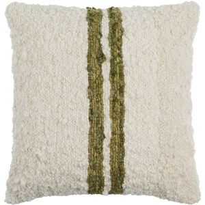 Dagny 18 X 18 inch Ash/Off-White/Moss Brown Accent Pillow
