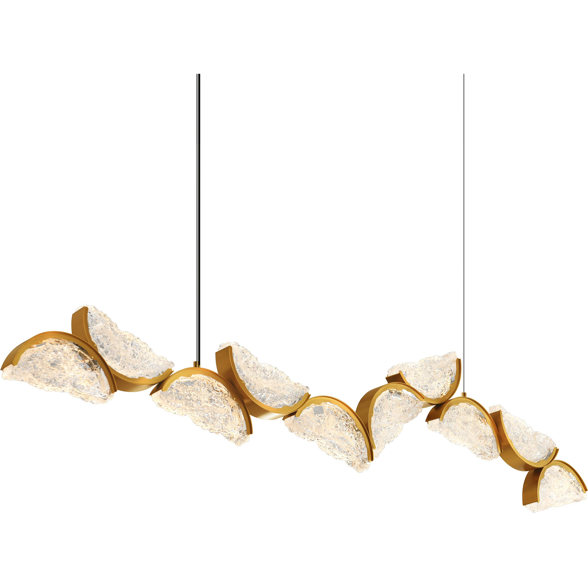 Moon LED 70 inch Brass Chandelier Ceiling Light