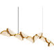 Moon 70 inch Brass Chandelier Ceiling Light