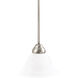 Samuel 1 Light 7.5 inch Matte Nickel Pendant Ceiling Light in 8in