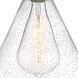 Ballston Cone 1 Light 16 inch White and Polished Chrome Pendant Ceiling Light in Seedy Glass