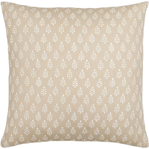 Diggi 18 X 18 inch Tan/Ivory Accent Pillow