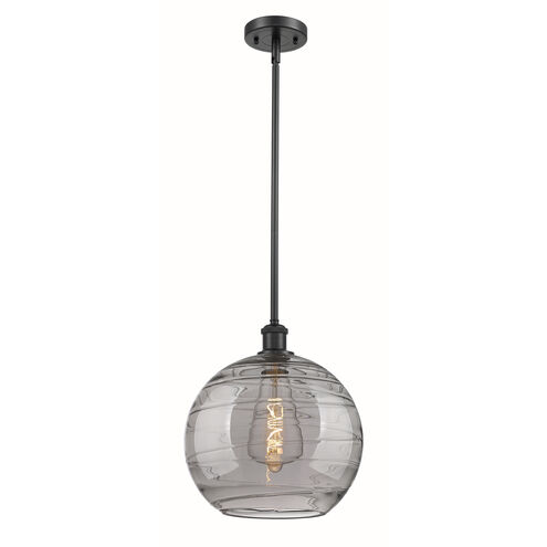 Ballston X-Large Deco Swirl 1 Light 12 inch Matte Black Pendant Ceiling Light, Ballston