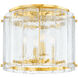Rio 4 Light 16.75 inch Vintage Polished Brass Flush Mount Ceiling Light