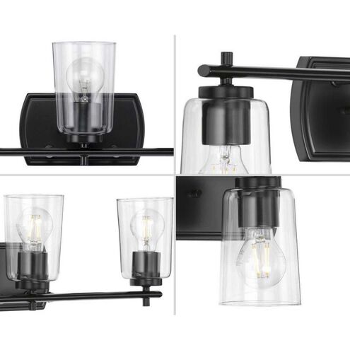 Adley 3 Light 23 inch Matte Black Bath Vanity Wall Light