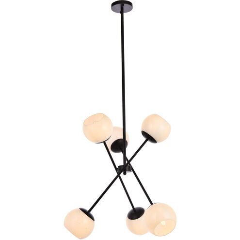 Axl 6 Light 24 inch Black Pendant Ceiling Light