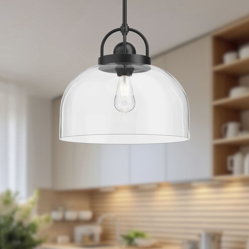 Alora Mood Lancaster 1 Light 15 inch Matte Black Pendant Ceiling Light