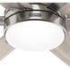Georgetown 52 inch Brushed Nickel with Light Gray Oak Blades Ceiling Fan