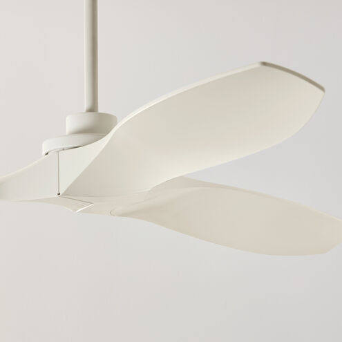 Collins 60 inch Matte White Indoor/Outdoor Smart Ceiling Fan, Coastal