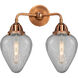 Nouveau 2 Geneseo 2 Light 15 inch Antique Copper Bath Vanity Light Wall Light