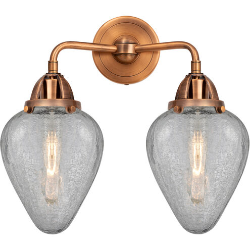 Nouveau 2 Geneseo 2 Light 15 inch Antique Copper Bath Vanity Light Wall Light