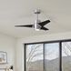 Atlas Super Janet 42 inch Brushed Nickel with Matte Black Blades Ceiling Fan, Atlas