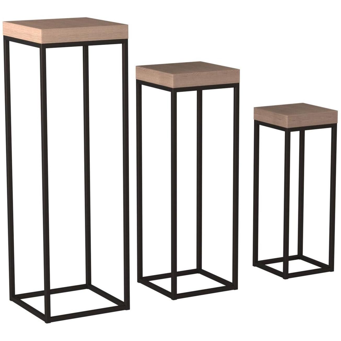 Carter 43 X 14 inch Wood and Metal Pedestal, Set of 3