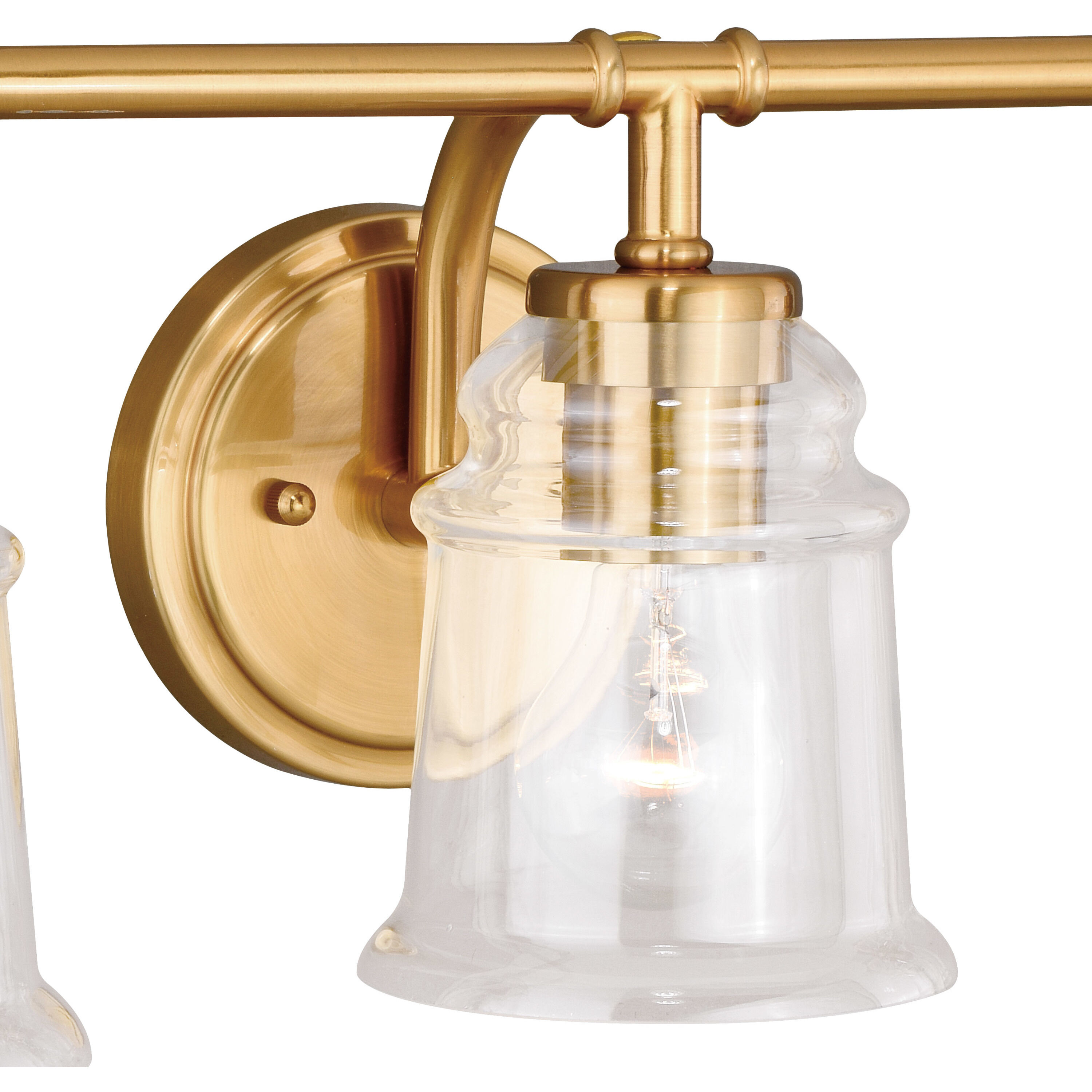 Toledo LED 22 inch Natural Brass Bathroom Light Wall Light