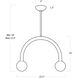 Happy LED 22.5 inch Polished Nickel Pendant Ceiling Light, Small