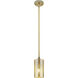 Downtown Urban Crown Point 1 Light 4.5 inch Brushed Brass Pendant Ceiling Light in Mercury